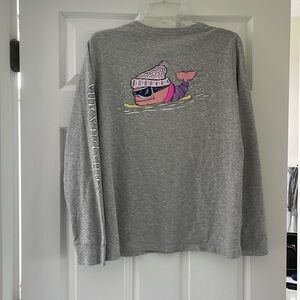 Women’s Vineyard Vines Longsleeve T Shirt Snowboarding Whale